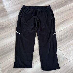 Xersion Mens Black Athletic Training Pants XXL Elastic Waist Reflective Accents